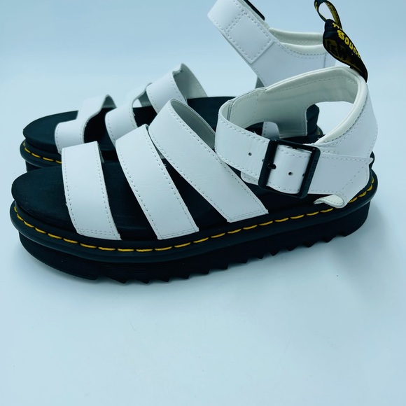 NEW! Doc Martens White Leather Blaire sandals - Picture 4 of 7